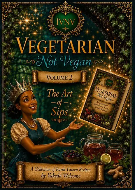Vegetarian Not Vegan Volume 2, The Art of Sips cover by Yakeda Welcome